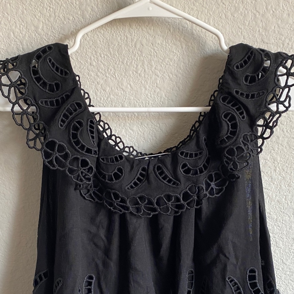Sea New York Black Eyelet Ruffle Blouse - Picture 7 of 8